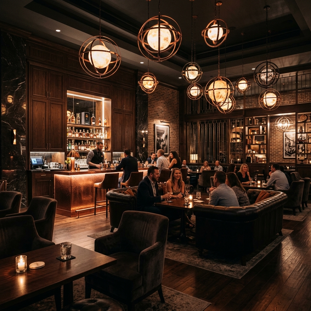 The Ember Room private dining space set for a dinner party